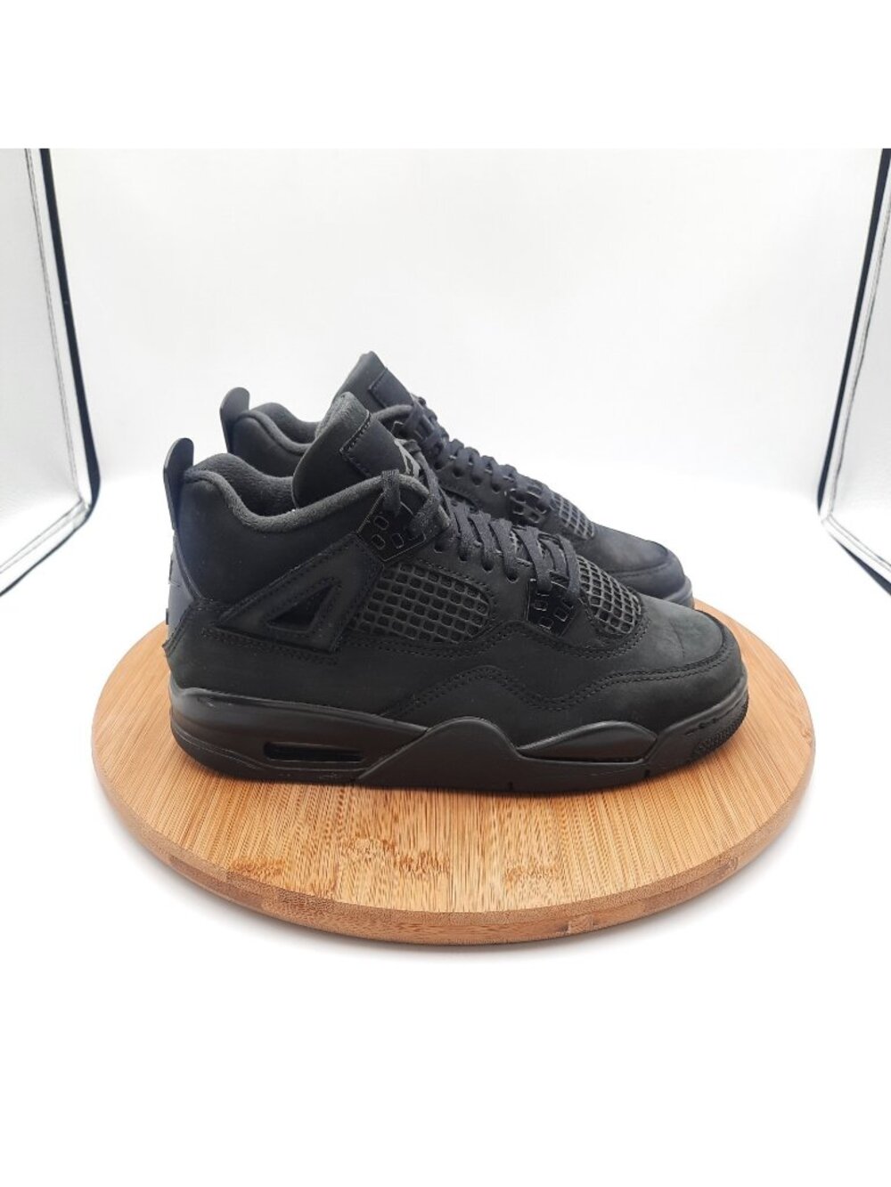 Nike Air Jordan 4 Retro Womens 6.5 (5Y) Shoes Black Cat Basketball Sneakers